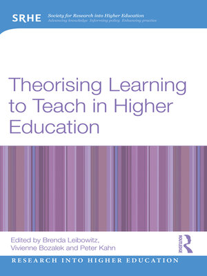 cover image of Theorising Learning to Teach in Higher Education